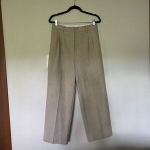Aritzia Wilfred Effortless Pants in Heather Oat Beige — Size 10